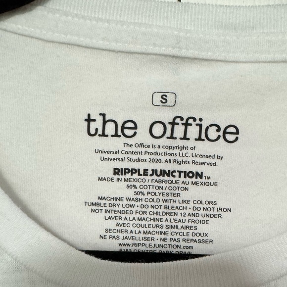 Ripple Junction White Schrute Farm 'The Office' T-Shirt Size Small - Picture 2 of 4